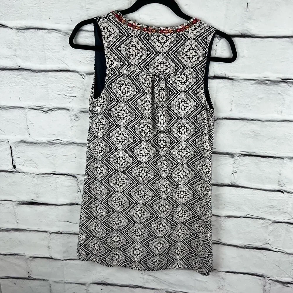 THML Women's XS Sleeveless Geometric Aztec Print Short‎ Dress Multicolor